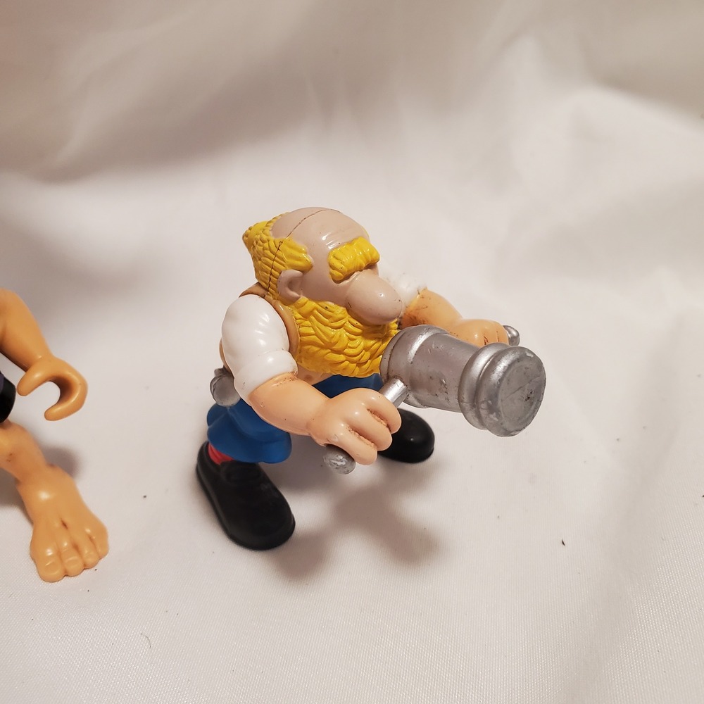 Vintage Pirate Action Figure with Cannon Accessory Bearded Sailor Toy Figure